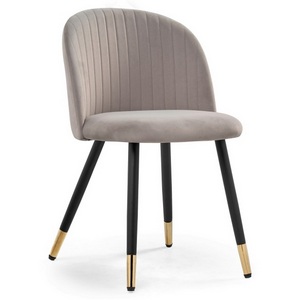Стул  на металлокаркасе Gabi latte / black / gold
